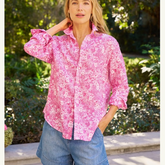 Frank & Eileen: EILEEN Pink Floral, Italian Classic Linen M - Picture 7 of 7